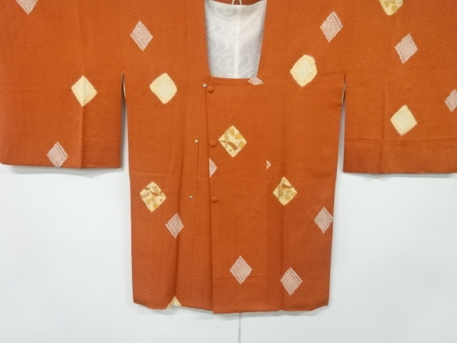 絞り菱に葉模様道行コート